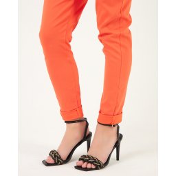 Resti Black women's sandals on a high heel Tenedi - Footwear