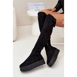BIG STAR SHOES Дамски Ботуши На Платформа Над Коляното Big Star