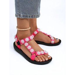 Resti Livia Rosa Sandals – Comfortable Women's Sandals with Pearl Rhinestones