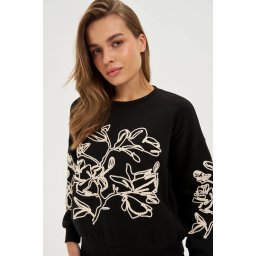 Marisse WOMEN'S SWEATSHIRT Z-BL-4817 BLACK