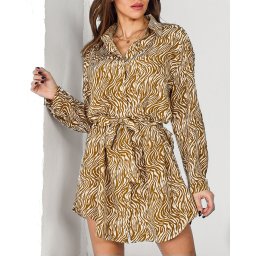 Resti women's mini dress in a'la zebra pattern
