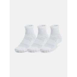 Unisex socks Under Armour Unisex UA TC 3pk Qtr-WHT - unisex