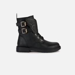 Black Girls Ankle Boots Geox Eclair - Girls