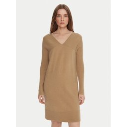 United Colors Of Benetton Плетена рокля 1044DV02C Бежов Relaxed Fit