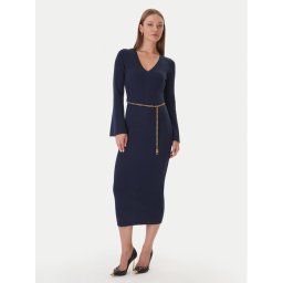 MICHAEL Michael Kors Плетена рокля MF5835G4VR Тъмносин Slim Fit