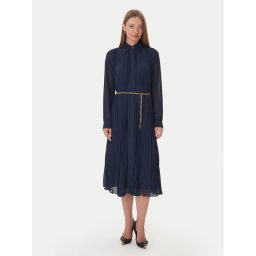 MICHAEL Michael Kors Рокля тип риза MF5838A7R3 Тъмносин Regular Fit