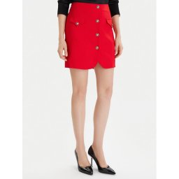Morgan Мини пола 252-JADOR.F Червен Slim Fit
