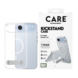 Гръб Care by PanzerGlass за iPhone 17 Air, Feature Case Transparent w. Kickstand and MagSafe