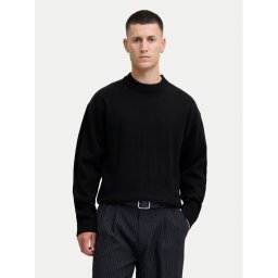 Jack & Jones Пуловер Urban 12278942 Черен Relaxed Fit