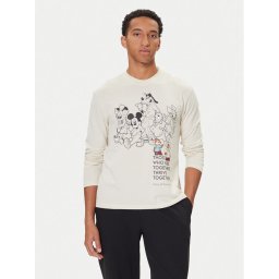 United Colors Of Benetton Тениска на пижама 3VR54M025 Бежов Regular Fit