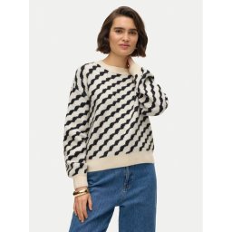Vero Moda Пуловер Lara 10310862 Бежов Regular Fit