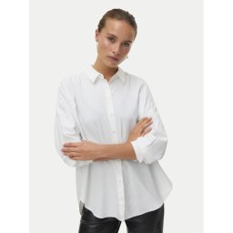 Vero Moda Риза Fanni 10337791 Бял Oversize