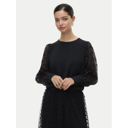 Vero Moda Блуза Alva 10337474 Черен Regular Fit
