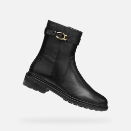 Black Women's Ankle Boots Geox Walk Pleasure - Ladies