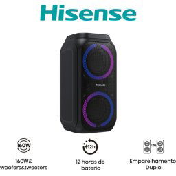 Аудио система Hisense Party speaker 2.0 Ch., 160W, BT, 12h play, Black