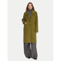 United Colors Of Benetton Вълнено палто 28F7DN082 Зелен Regular Fit