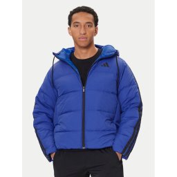 adidas Пухено яке Essentials Climawarm 3-Stripes JW9099 Син Regular Fit