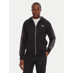 adidas Суитшърт Holiday 3-Stripes JM1695 Черен Regular Fit