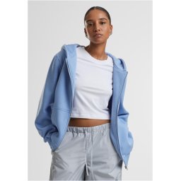 Women's zip-up hoodie Fluffy Hoody light blue