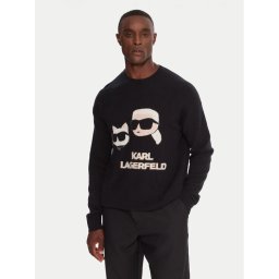 KARL LAGERFELD Пуловер 655030 554306 Черен Regular Fit