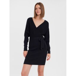 Vero Moda Плетена рокля 10269251 Черен Regular Fit