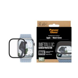 Стъклен протектор за часовник PanzerGlass за Apple Watch 42mm 2025, Black metal frame