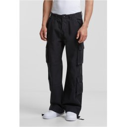 Men's Double Cargo Trousers - Black