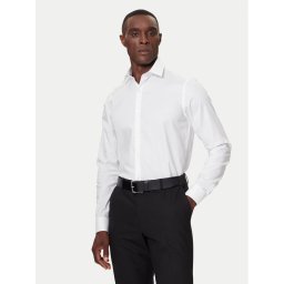 Calvin Klein Риза LV019EU006 Бял Slim Fit