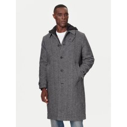 Calvin Klein Вълнено палто LV04LD510G Сив Regular Fit