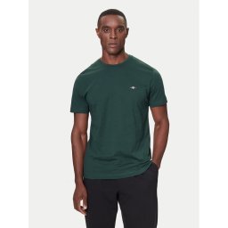 Gant Тишърт Shield 2003184 Зелен Regular Fit