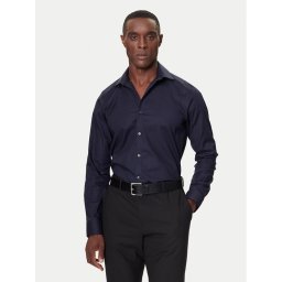 Calvin Klein Риза LV019EU006 Тъмносин Slim Fit