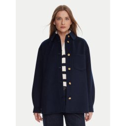 Tommy Hilfiger Вълнено палто WW0WW46558 Тъмносин Relaxed Fit