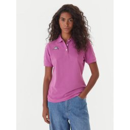 Kappa Тениска с яка и копчета Logo Sharas Wss 302B3C0 Виолетов Regular Fit