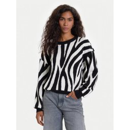 Vero Moda Пуловер Siljeanimal 10330808 Бял Regular Fit
