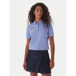 Kappa Тениска с яка и копчета Logo Sharas Wss 302B3C0 Виолетов Regular Fit