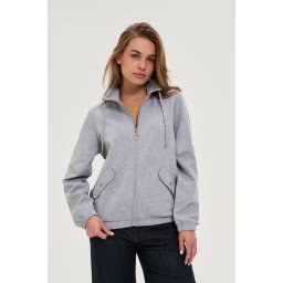 Marisse WOMEN'S SWEATSHIRT Z-BL-4811 L.GREY MEL