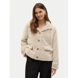 Vero Moda Кожено палто Sonjaeva 10310303 Бежов Regular Fit