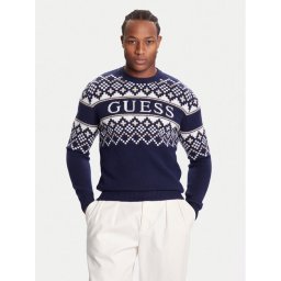 Guess Пуловер M5BR61 Z4142 Тъмносин Regular Fit