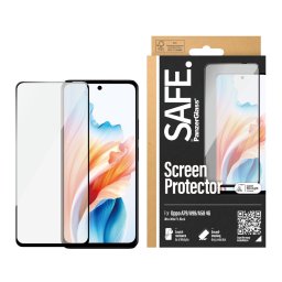 Стъклен протектор Safe за Oppo A58 4G/A98/A79, UWF - Черен