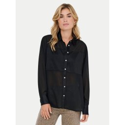 ONLY Риза Star 15360299 Черен Regular Fit