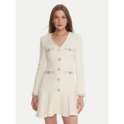 Marciano Guess Коктейлна рокля 5BGK36 7394A Екрю Regular Fit