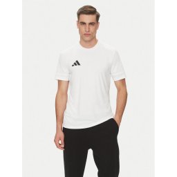 adidas Тениска от техническо трико Squadra 25 Jersey JG5834 Бял Slim Fit