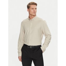 Calvin Klein Риза Pique Jersey Shirt K10K113311 Бежов Regular Fit
