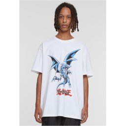 Yu-Ghi-Oh Blue Eyes White Dragon Heavy Oversize Tee white