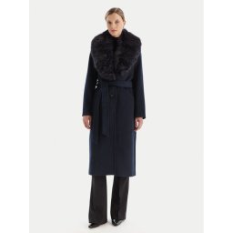 MICHAEL Michael Kors Вълнено палто 77A7141M21 Тъмносин Regular Fit