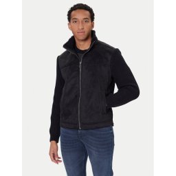 Guess Яке от имитация на кожа M5BR79 Z5570 Черен Regular Fit