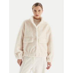 MICHAEL Michael Kors Кожено палто 77A1469M52 Екрю Relaxed Fit