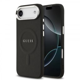 Гръб Guess PU Saffiano MagSafe Case за iPhone 17 Air - Черен