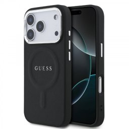 Гръб Guess PU Saffiano MagSafe Case за iPhone 17 Pro - Черен