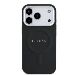Гръб Guess PU Saffiano MagSafe Case за iPhone 17 Pro Max - Черен